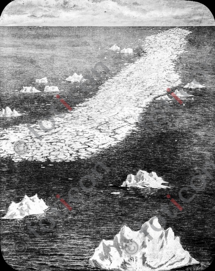 Eisberge | Icebergs - Foto simon-titanic-196-029-sw.jpg | foticon.de - Bilddatenbank für Motive aus Geschichte und Kultur